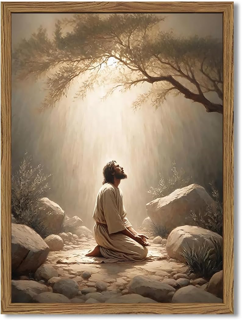 Jesus Last Supper Wall Art, Christian Wall Decor Paintings, Christ Pictures Religious Home Decor for Living Room Dining Room Church Prayer Room Bedroom 24x36 inch Floating Framed