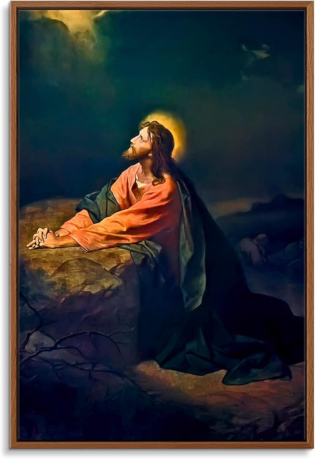 Floating Frame Canvas Print Wall Art - The Triumph of Christianity Over Paganism by Gustave Doré - 16x24 inches