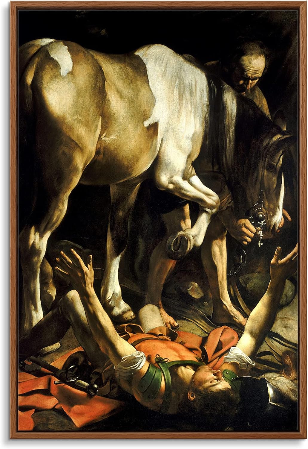 Floating Frame Canvas Print Wall Art - The Triumph of Christianity Over Paganism by Gustave Doré - 16x24 inches