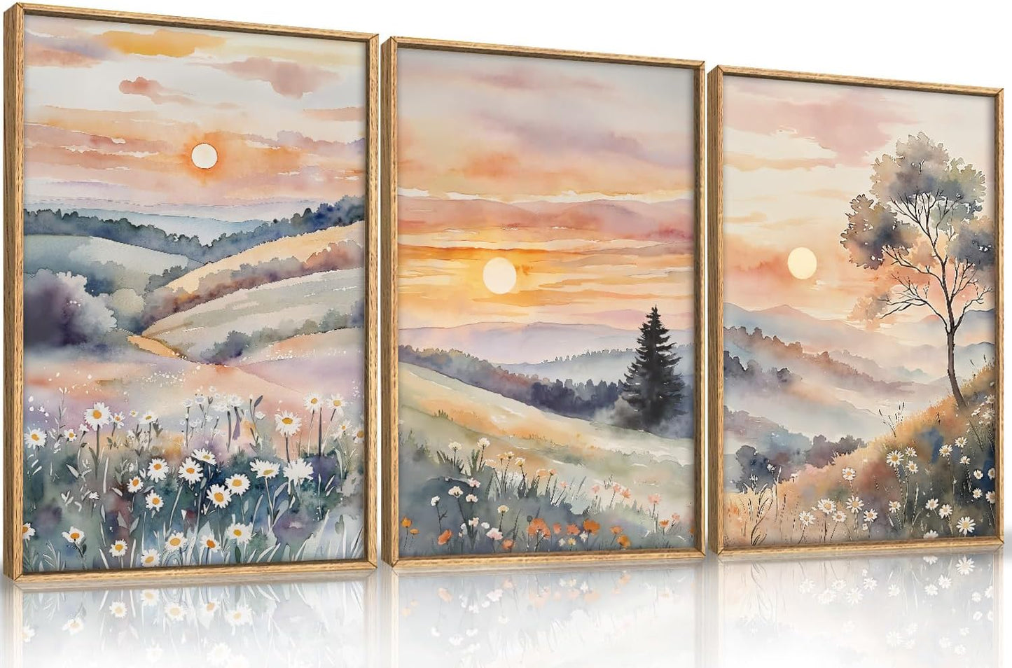 Jesus Framed Canvas Wall Art Set,Christian Bible Wall Decor, Minimalist Boho Christian Wall Painting, Retro Christmas Generic The Cross Art Prints for Living Room Bedroom, Church -16"x24"x3