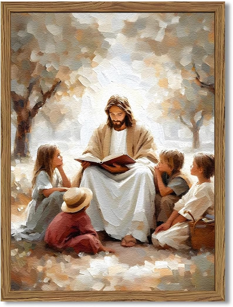 Jesus Last Supper Wall Art, Christian Wall Decor Paintings, Christ Pictures Religious Home Decor for Living Room Dining Room Church Prayer Room Bedroom 24x36 inch Floating Framed