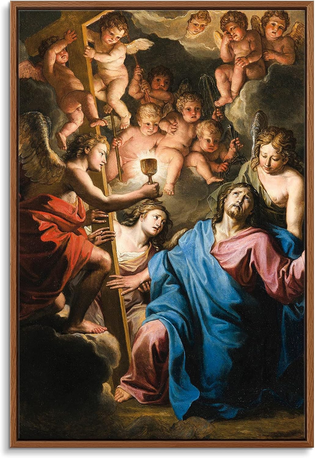 Floating Frame Canvas Print Wall Art - The Triumph of Christianity Over Paganism by Gustave Doré - 16x24 inches
