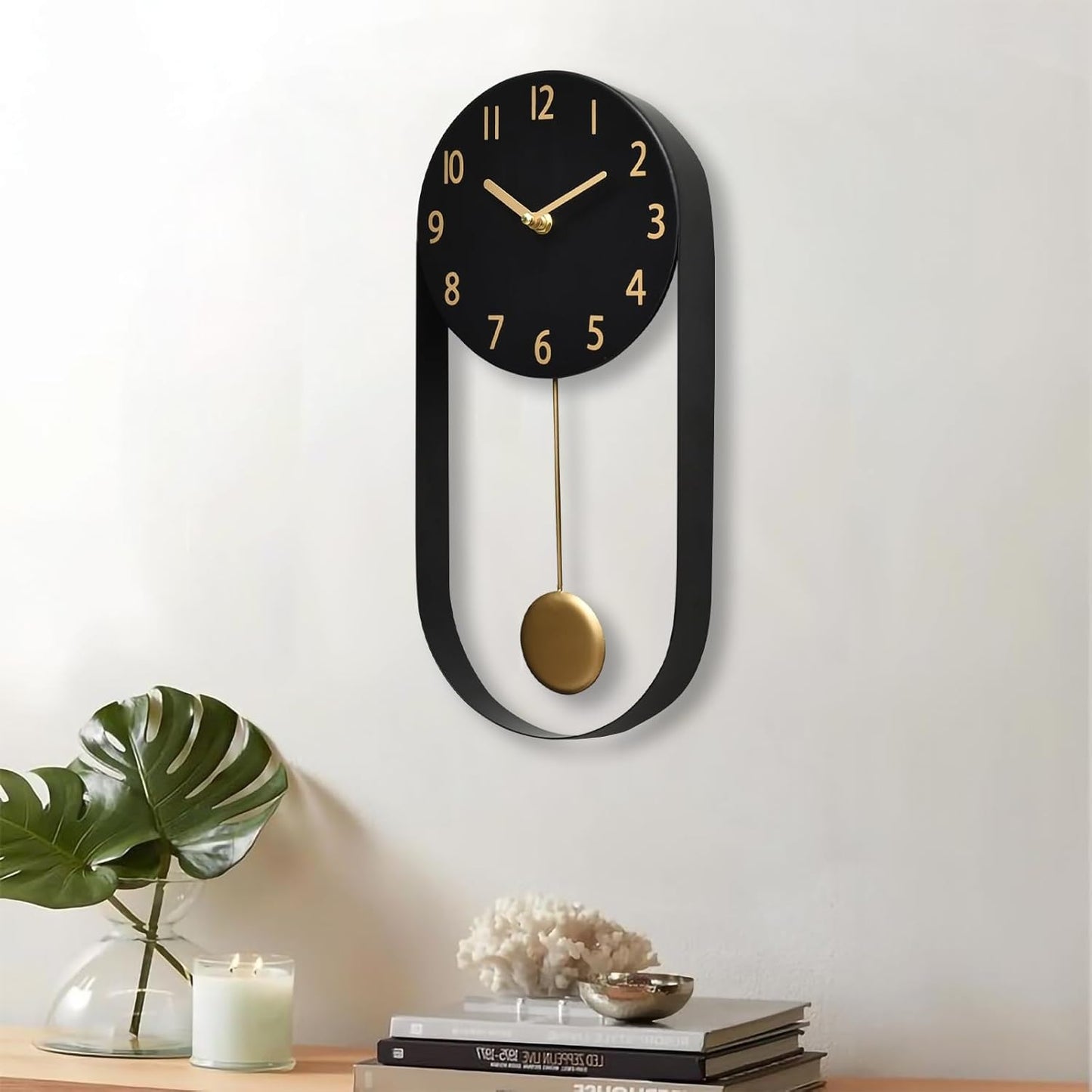 Large Wall Clock –30 Inch Farmhouse Clock -Extra Large 30 Inch Wood and Metal Wall Clock, Silent and Battery Operated for Living Room, Kitchen and Office Decor