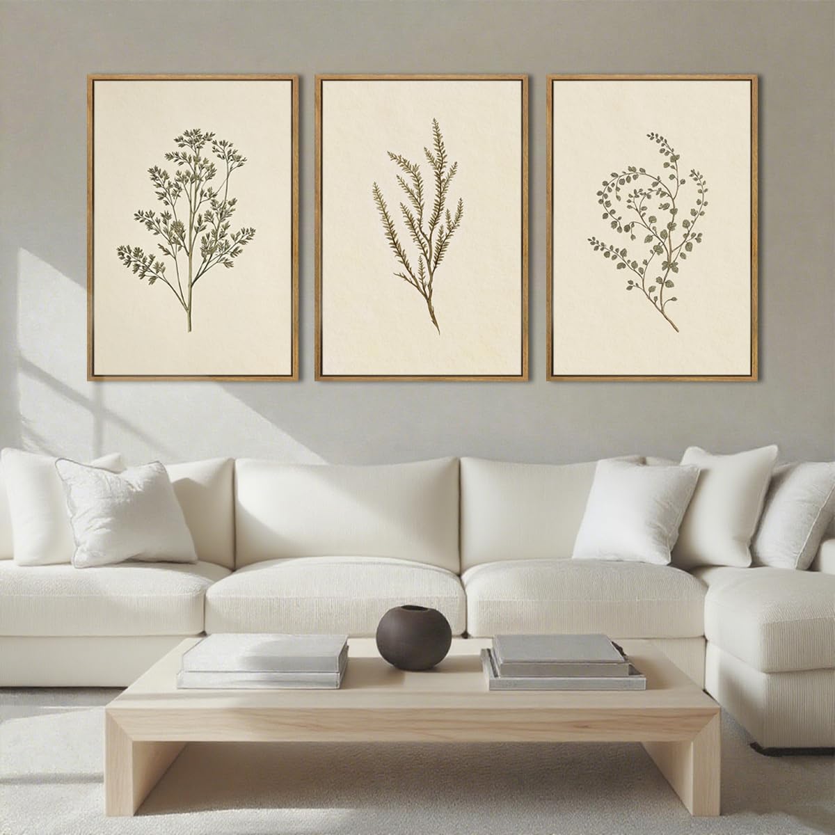 ANHUIB Jesus Wall Art 16x24 Inch Jesus Feeds The 5000 Canvas Wall Art Set of 3 Framed Christian Wall Decor Modern Abstract Art Print for Living Room Bedroom Office