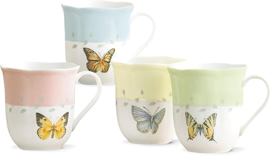 Lenox 773903 Butterfly Meadow 4-Piece Mug Set, Multicolor, 1.85 LB