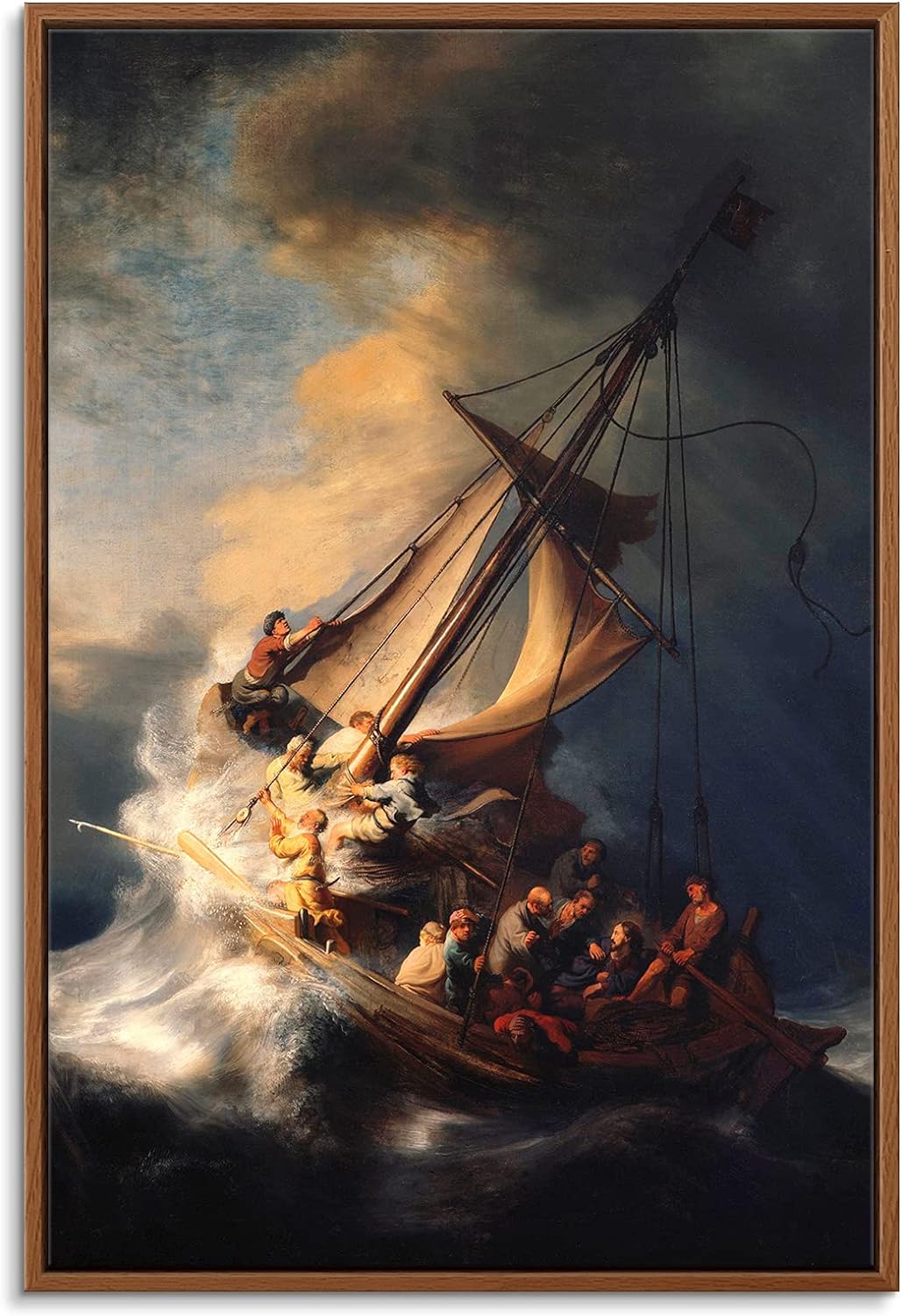 Floating Frame Canvas Print Wall Art - The Triumph of Christianity Over Paganism by Gustave Doré - 16x24 inches