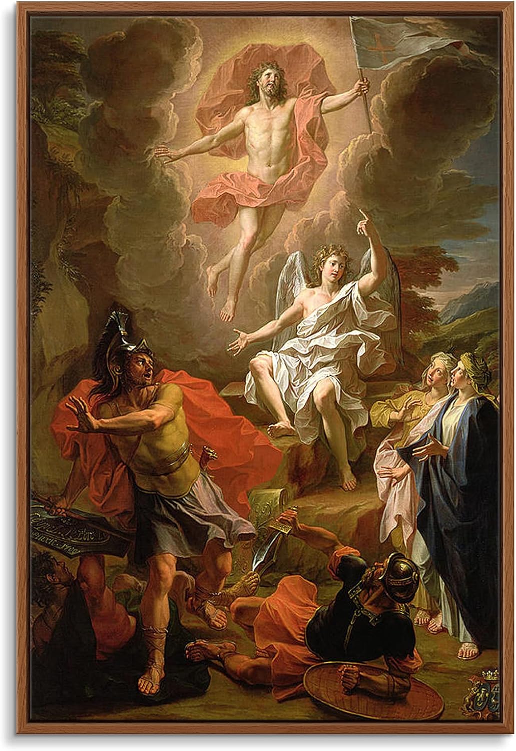 Floating Frame Canvas Print Wall Art - The Triumph of Christianity Over Paganism by Gustave Doré - 16x24 inches