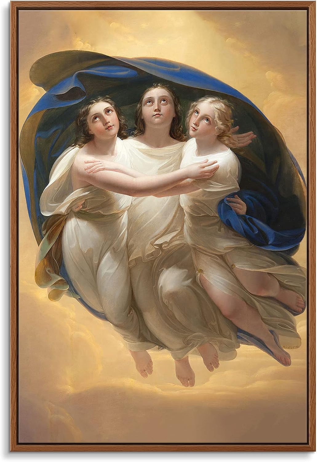 Floating Frame Canvas Print Wall Art - The Triumph of Christianity Over Paganism by Gustave Doré - 16x24 inches