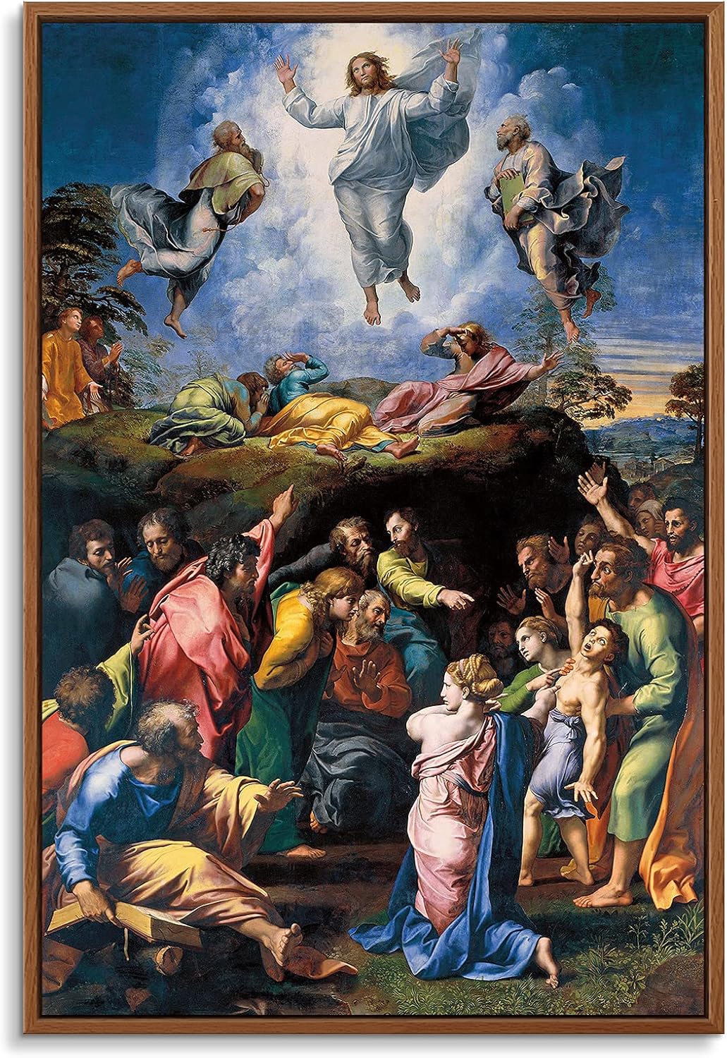 Floating Frame Canvas Print Wall Art - The Triumph of Christianity Over Paganism by Gustave Doré - 16x24 inches