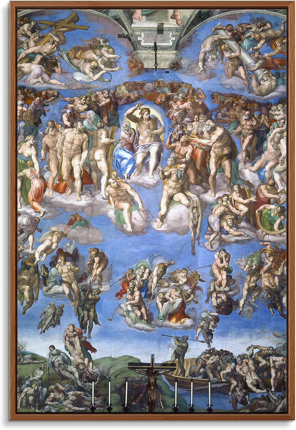 Floating Frame Canvas Print Wall Art - The Triumph of Christianity Over Paganism by Gustave Doré - 16x24 inches