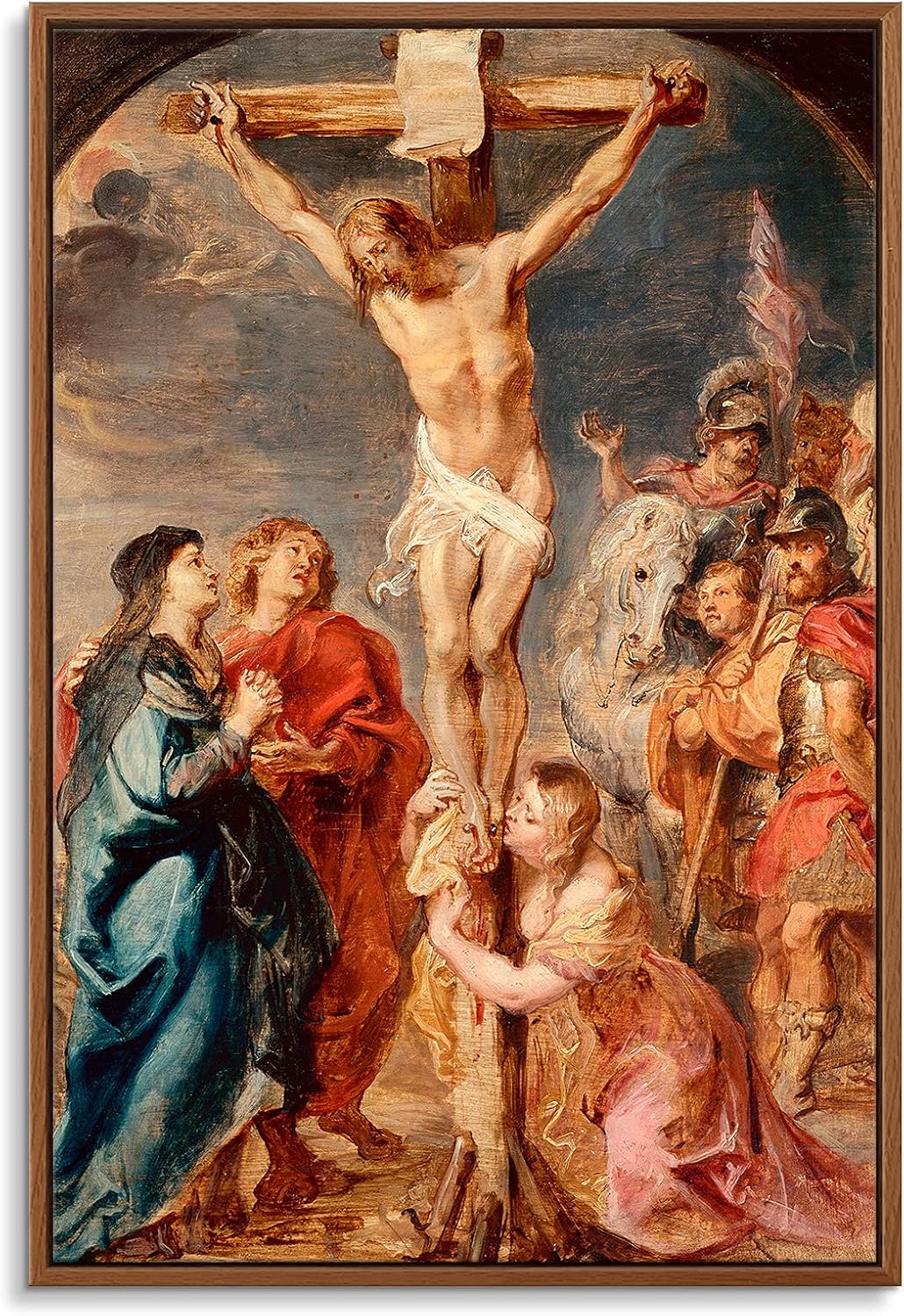 Floating Frame Canvas Print Wall Art - The Triumph of Christianity Over Paganism by Gustave Doré - 16x24 inches