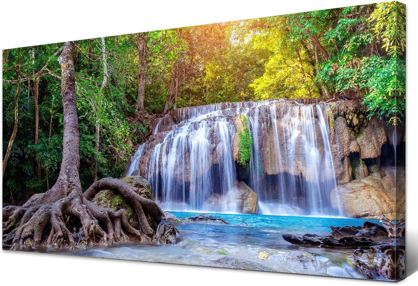 Jesus Walking on Water Wall Art Inspirational Biblical Wall Decor Jesus Walking on Sunset Ocean Picture Christian Religious Painting Decor Nature Beach Poster Artwork Church Home Decorations 20x40”